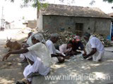 Villagers busy in playing the game